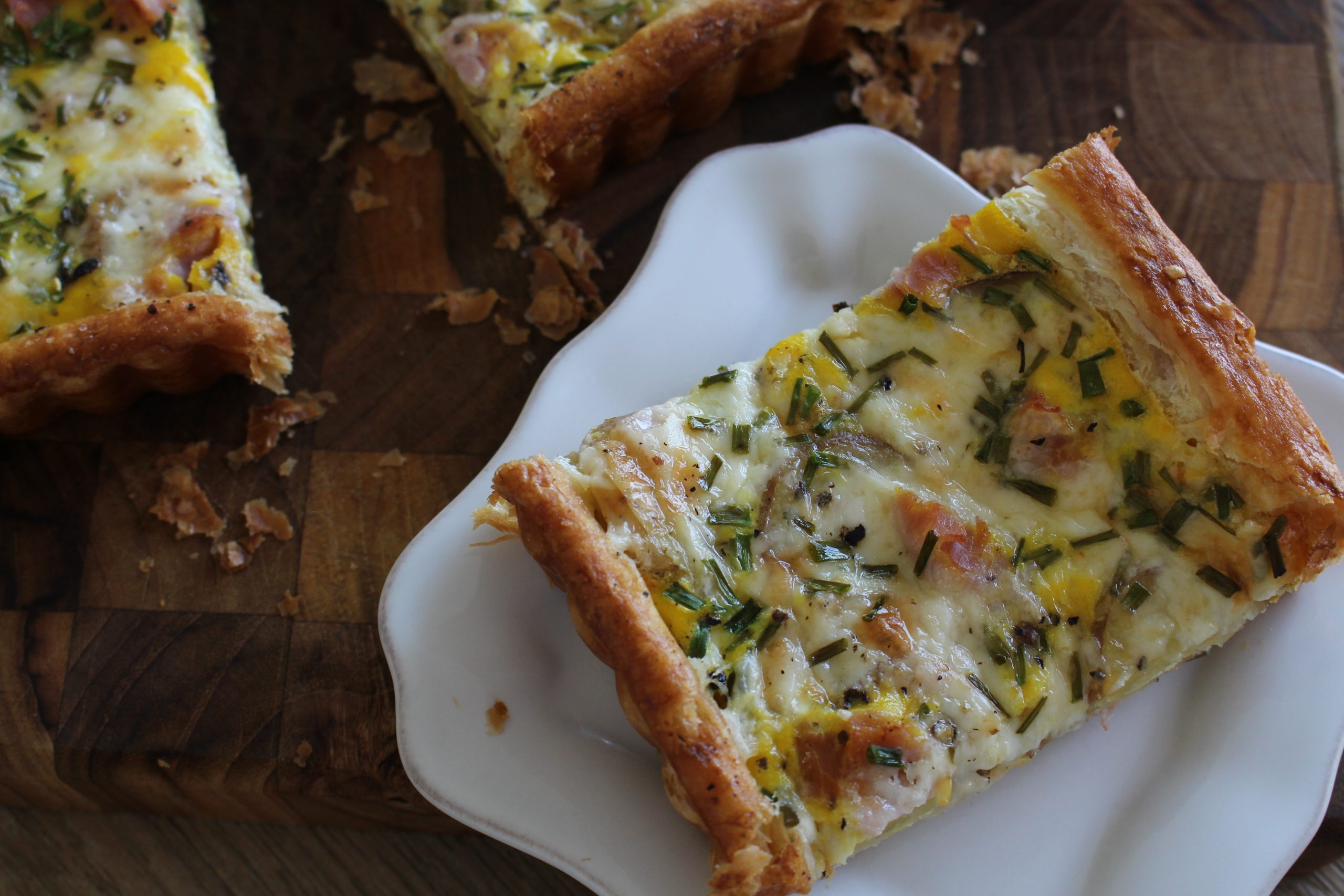 Ham and Potato Puff Pastry Tart