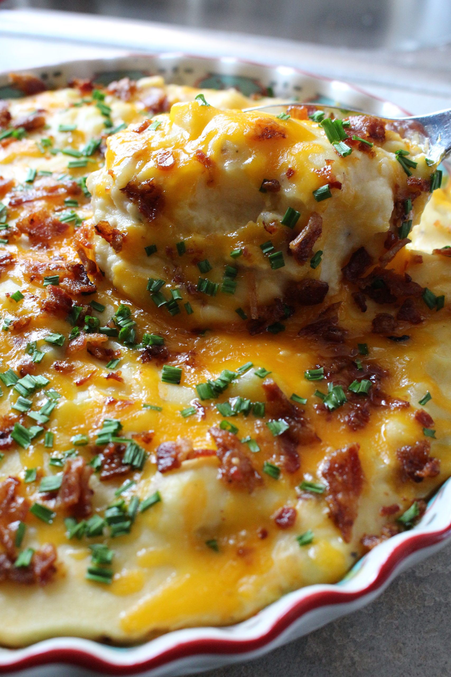 Baked Potato Casserole with Bacon and Chives