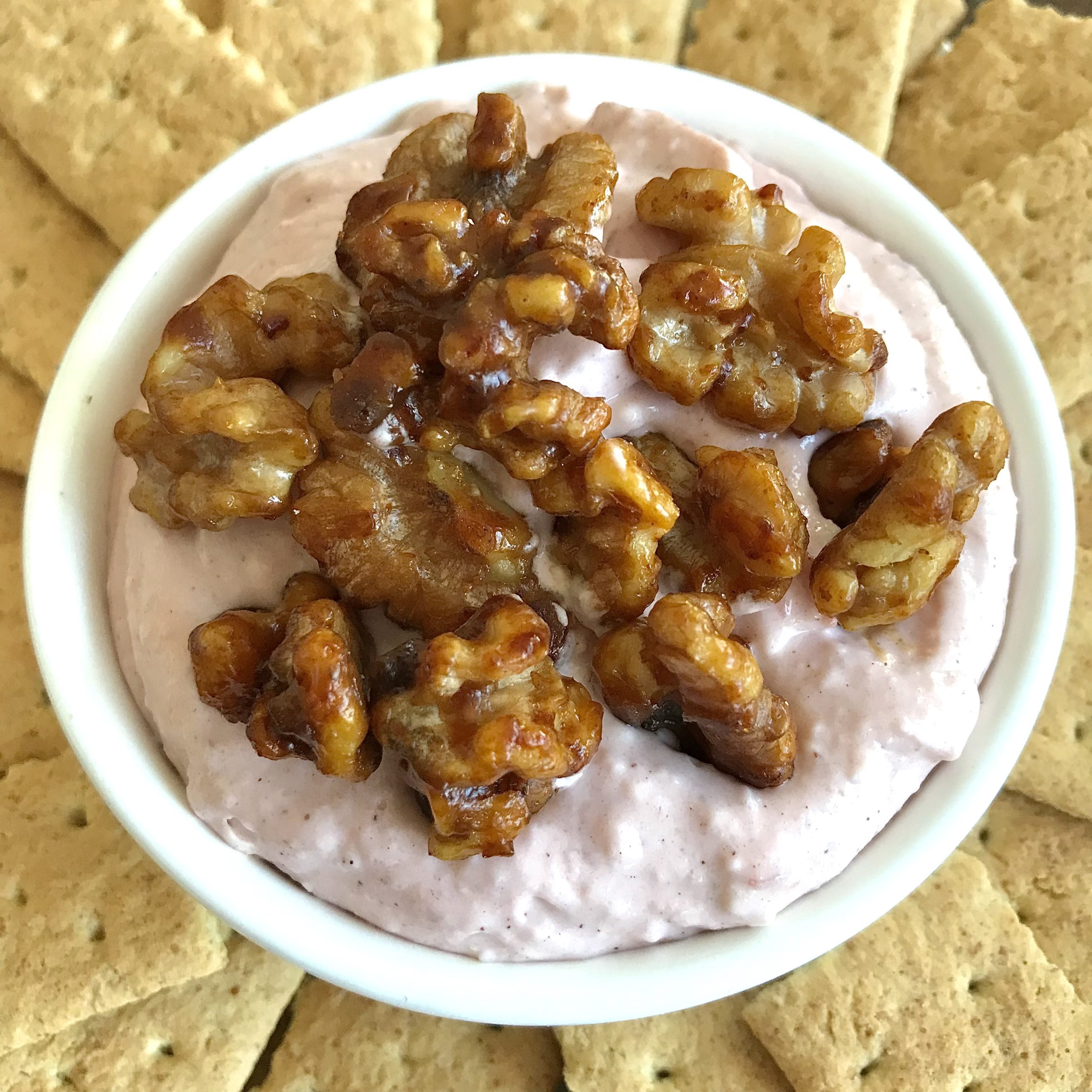 Creamy Cranberry Dip w/ Candied Walnuts