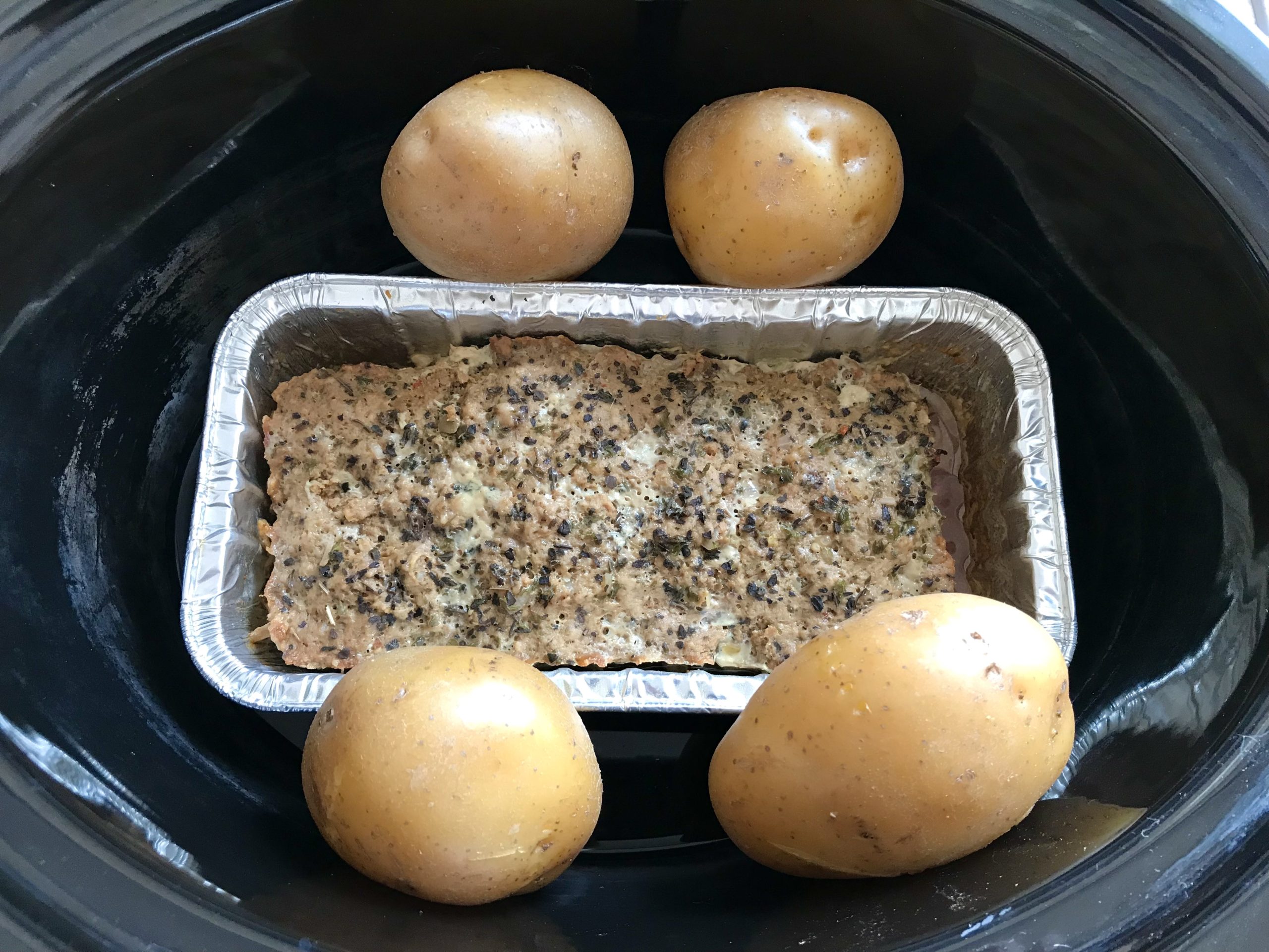 Crock Pot Meatloaf and Potatoes