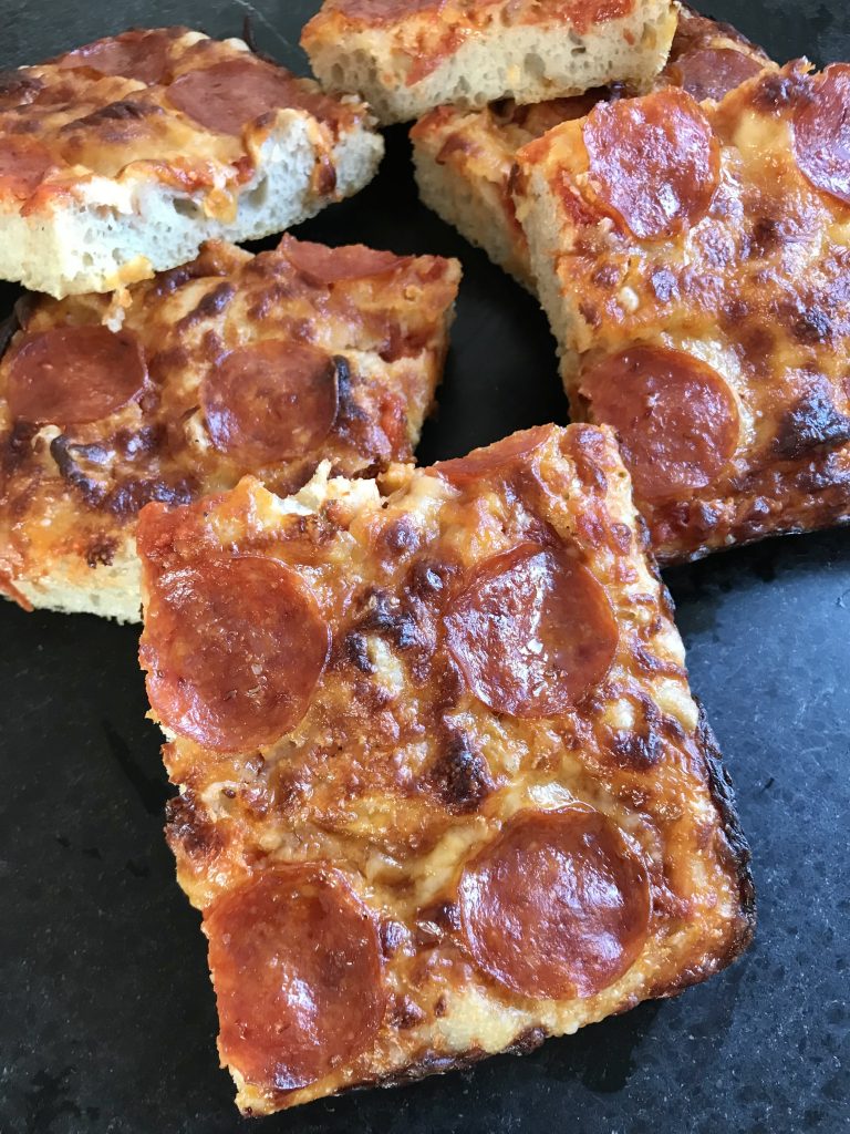 Pepperoni Pizza Focaccia One Hundred Dollars a Month