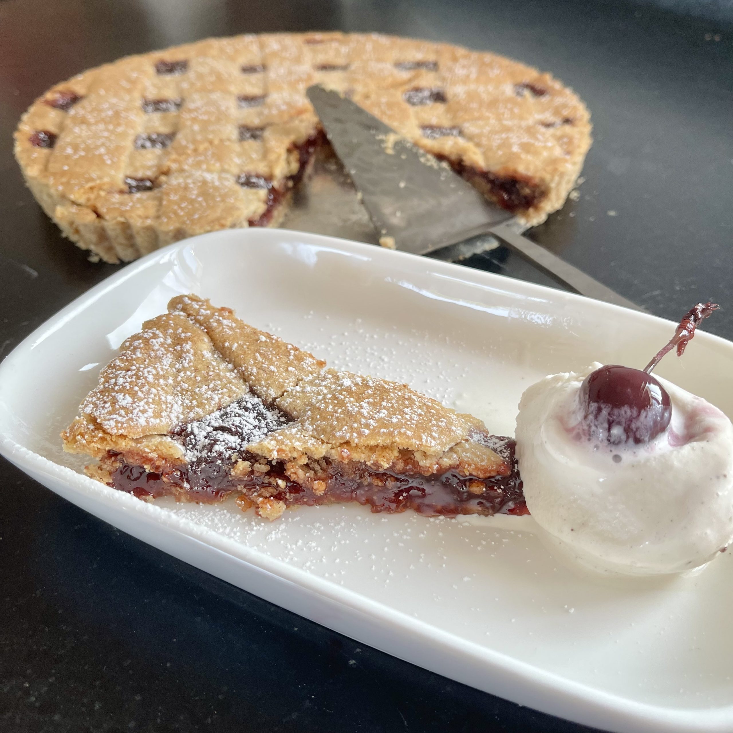 Sour Cherry Linzer Torte